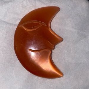 Cat Eye Half Moon with face- polished